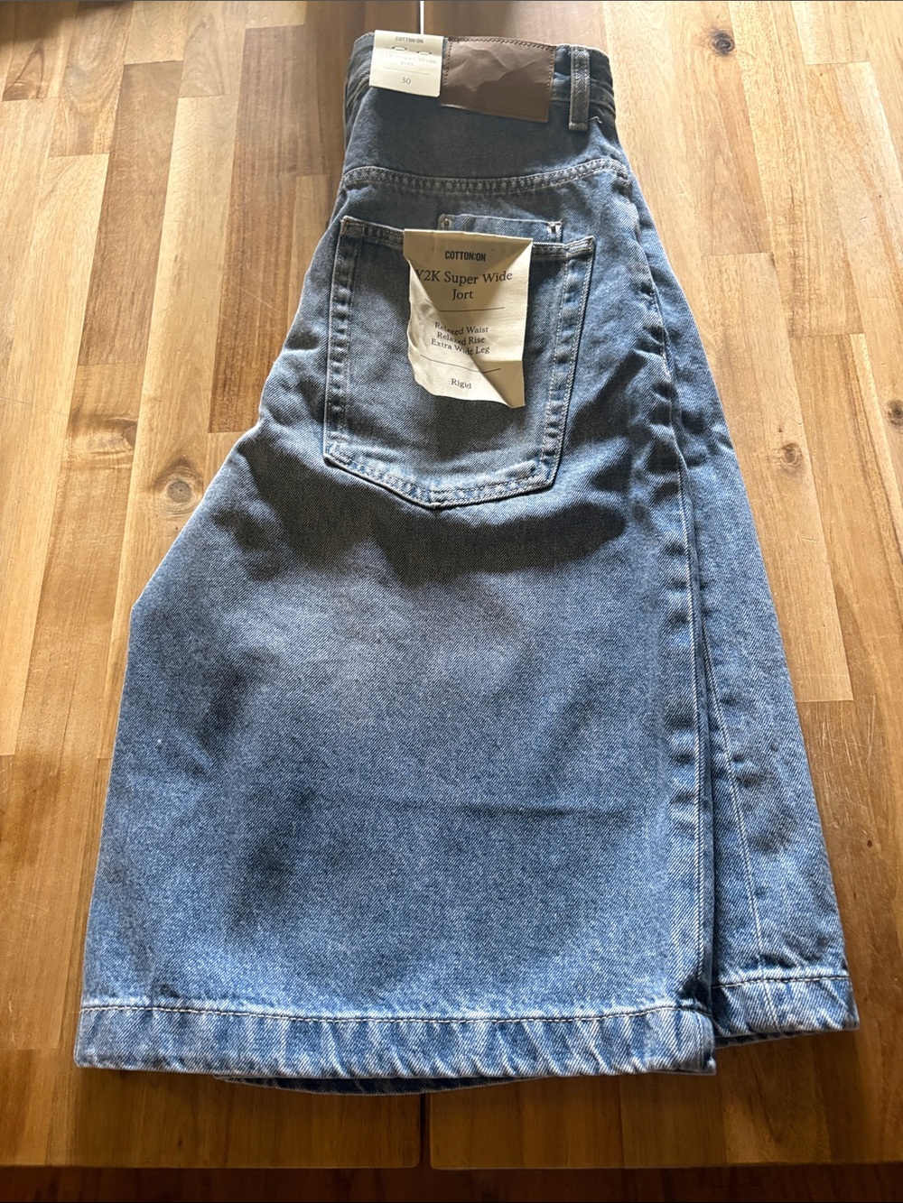 Cotton On Blue Super Wide Denim Skirt